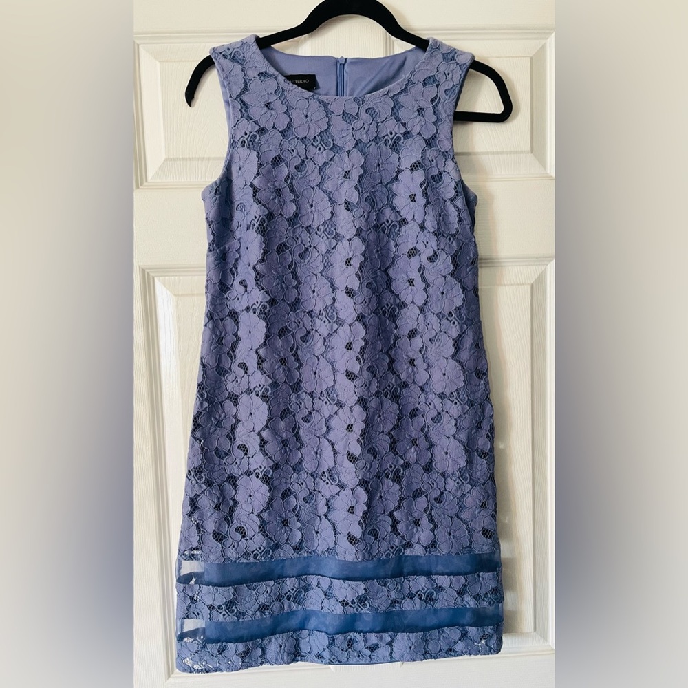 Periwinkle Floral Lace Dress